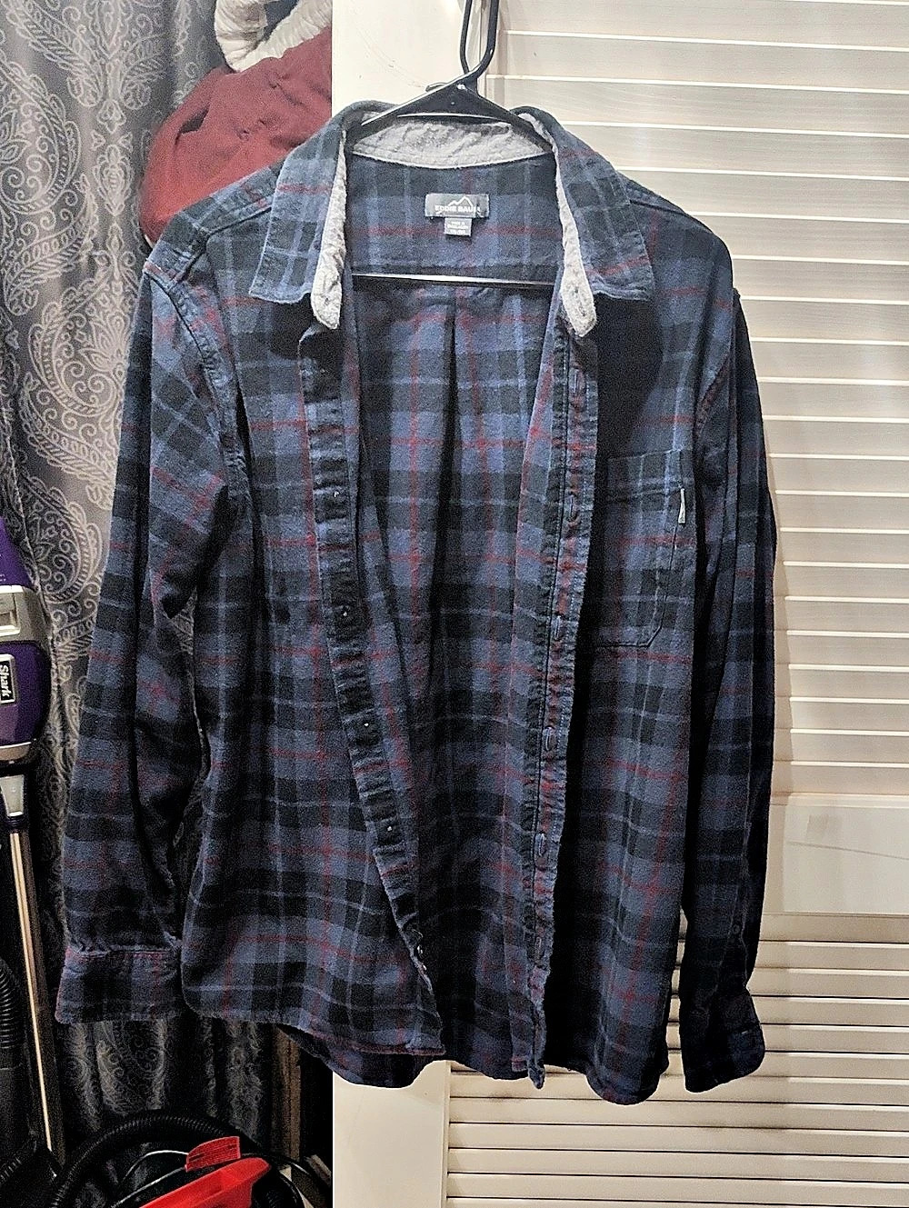 Eddie Bauer Plaid Flannel Button Down Size XL